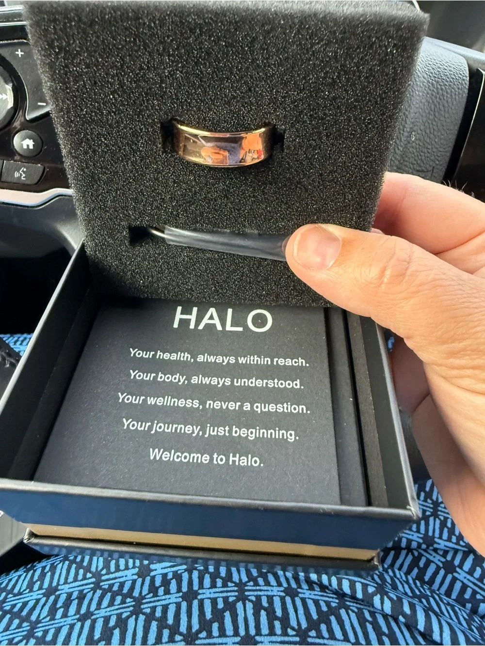 Halo Rose Gold Smart Ring size 11
